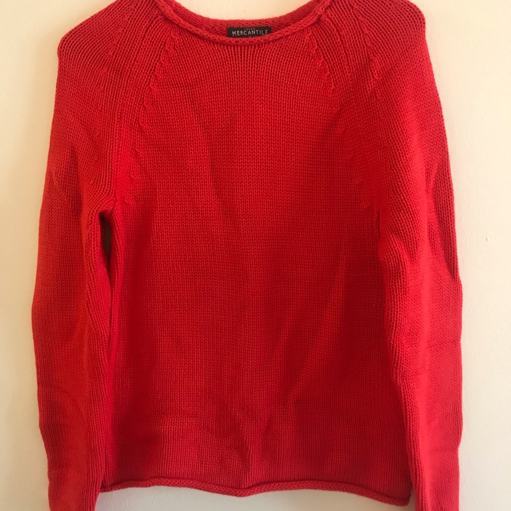 100% cotton thick chunky knit sweater